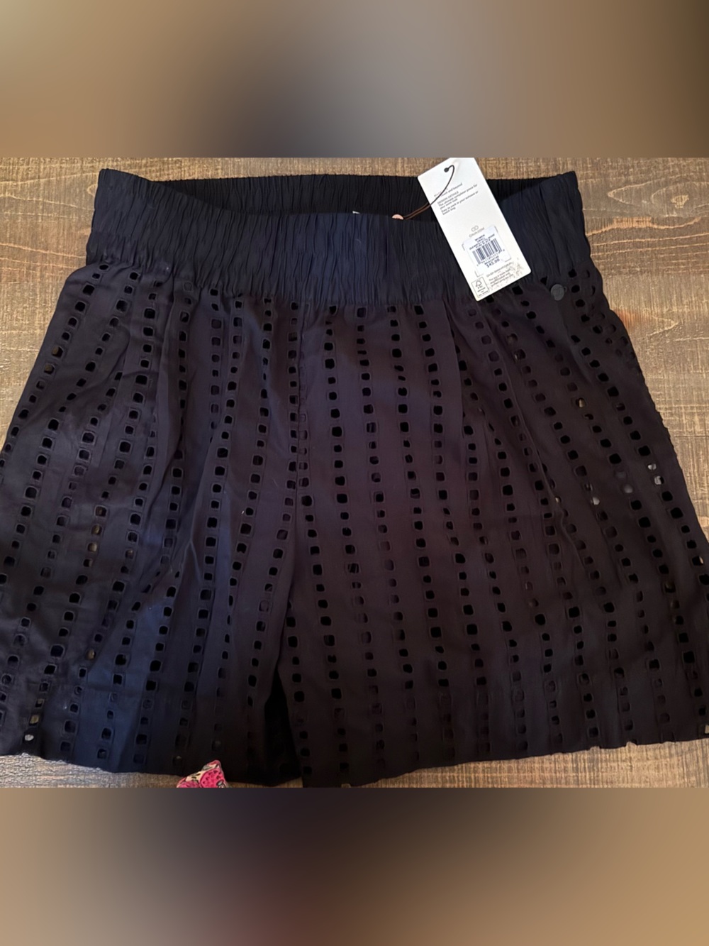 CALIA by Carrie Underwood Black Eyelet A-Line swim cover up Shorts